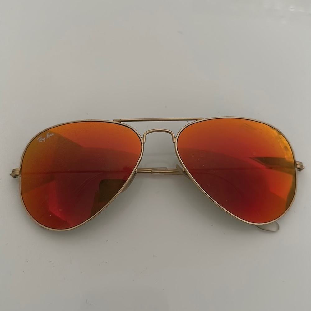 Authentic orange ray ban aviators